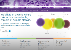 The Oncology 'sub-site' in its latest redesign.